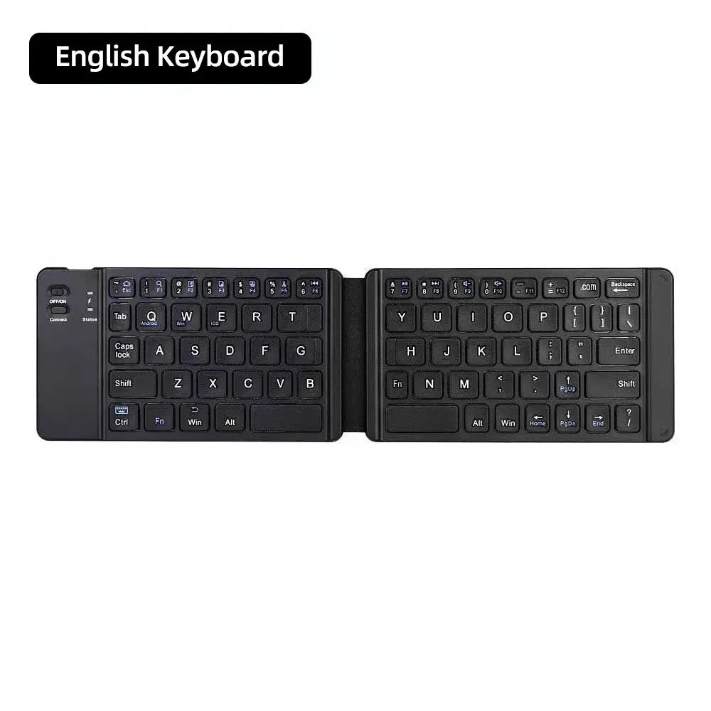 Teclado Bluetooth Plegable con Panel Táctil